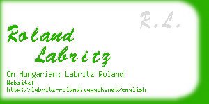 roland labritz business card